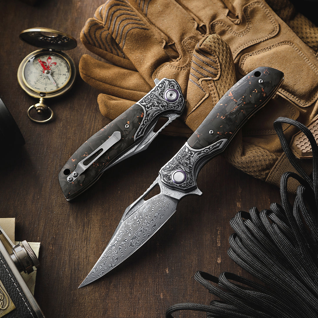 The Aesthetics of Luxury Knife Collections Unraveling the Allure of Morpheus VG10 Damascus Knife and Folding Knives