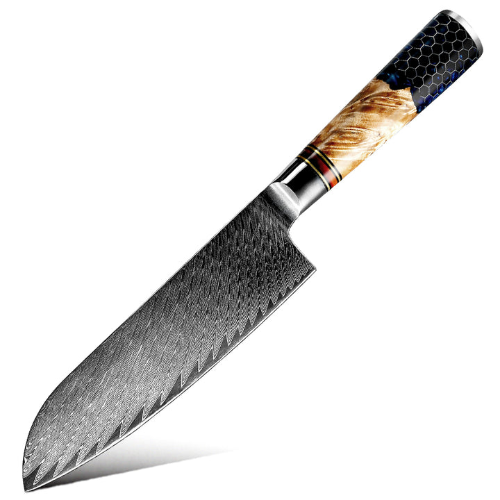 Chef Knife Set - Sublime VG10 Knife Set with Exotic Olive Wood Burl & Honeycomb Handle - Shokunin USA