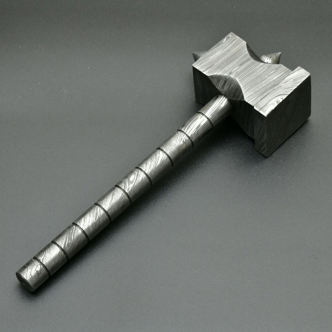 Hammer - The Crusher Handmade Damascus Steel Hammer - Shokunin USA