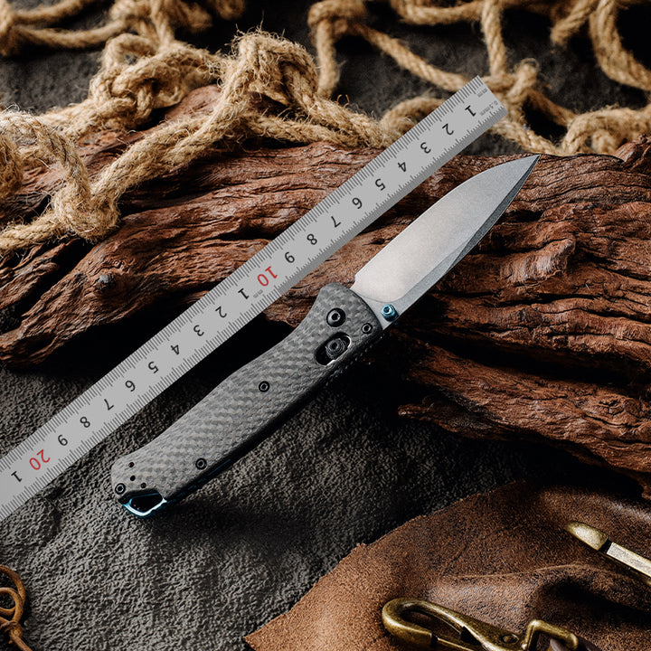 Onyx D2 Steel Folding Pocket Knife with Clip & Carbon Fiber Hnadle