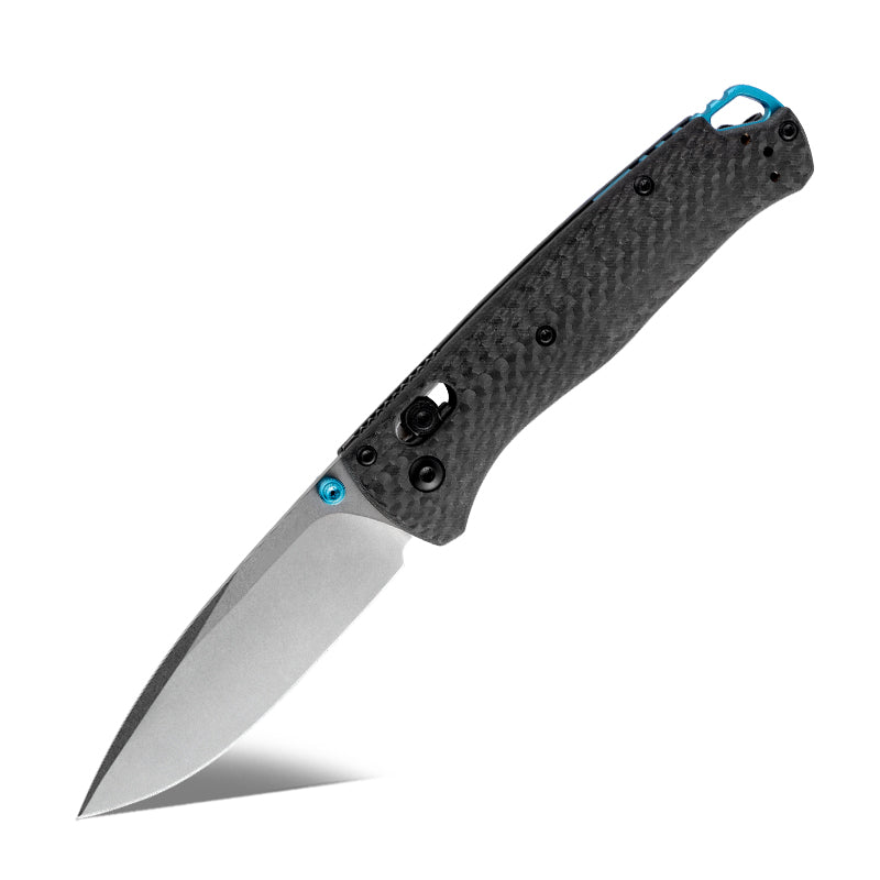 Pocket Knives - Onyx D2 Steel Folding Pocket Knife with Clip & Carbon Fiber Hnadle - Shokunin USA