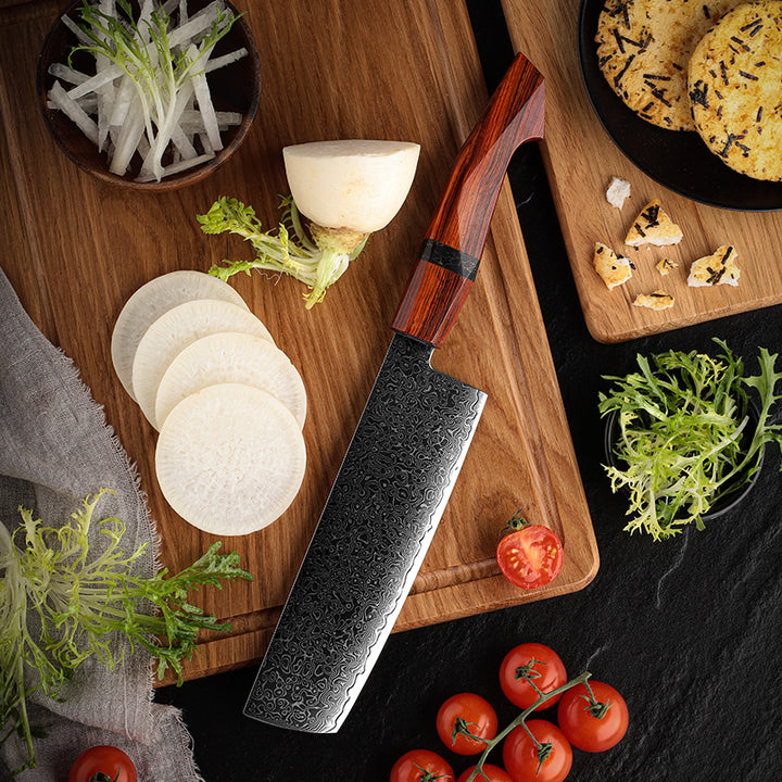 Chef knife - Infinity Japanese Pro Chef Knife Set with Exotic Sandal Wood & Resin Handle - Shokunin USA