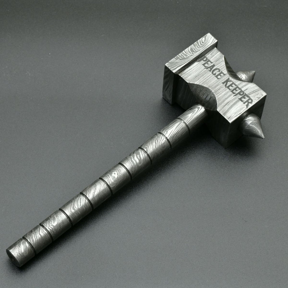 Hammer - The Crusher Handmade Damascus Steel Hammer - Shokunin USA