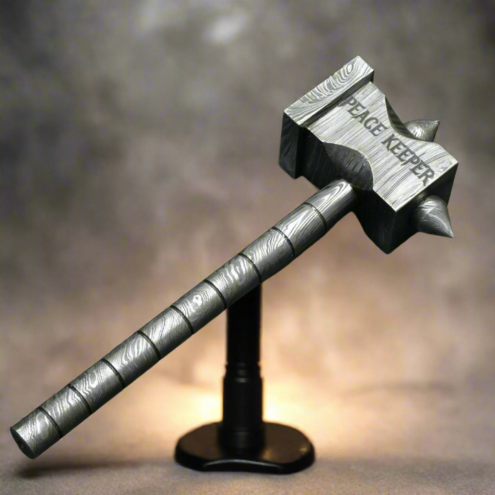 The Crusher Handmade Damascus Steel Hammer