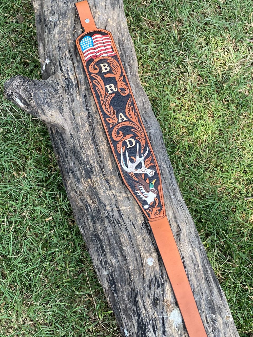 Custom Hand Tooled Leather Rifle Sling