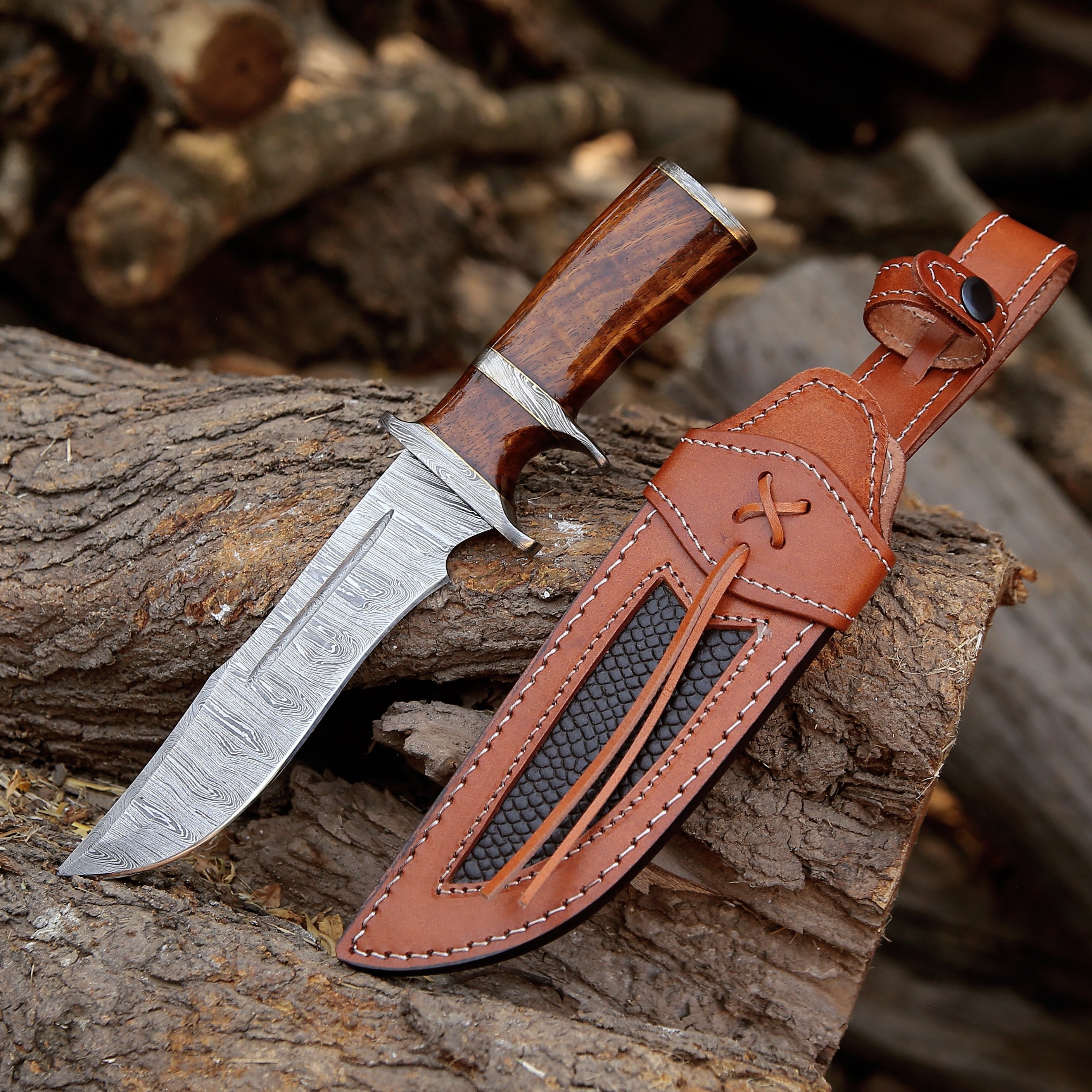 HUNTING top KNIFE CUSTOM Handmade with beautiful Leather Sheath Personalized Gift for Him, Damascus Steel Handmade Bowie Knife Customize Sheath