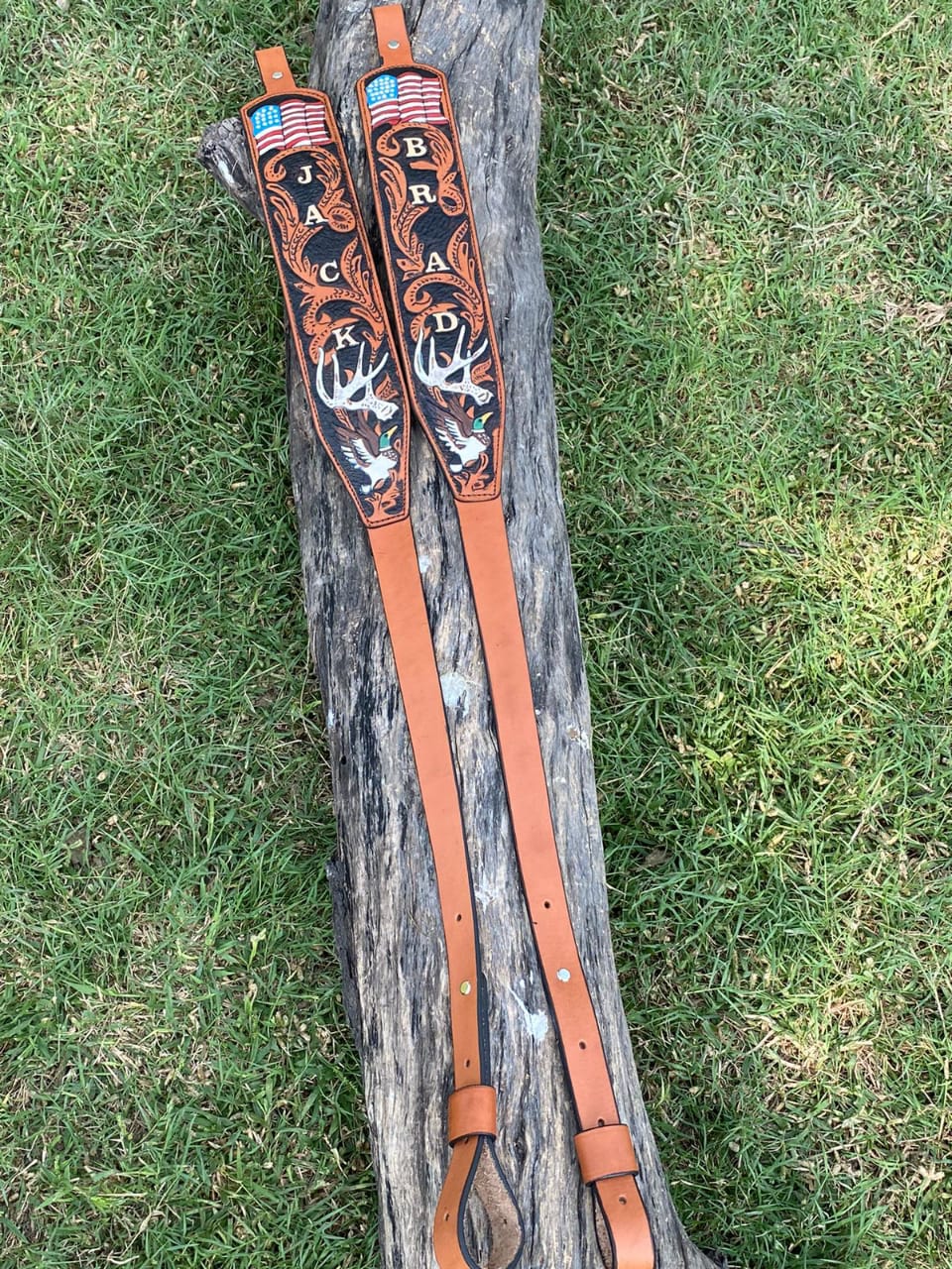 Rifle Sling - Custom Hand Tooled Leather Rifle Sling - Shokunin USA