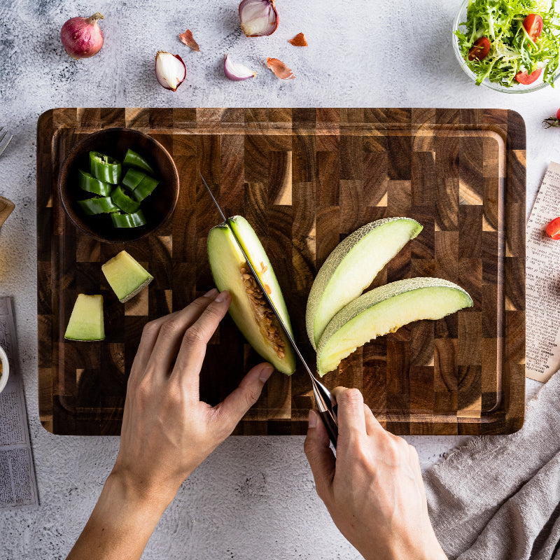 Cutting Board - Personalized Double-Sided Walnut End Grain Cutting Board - Shokunin USA