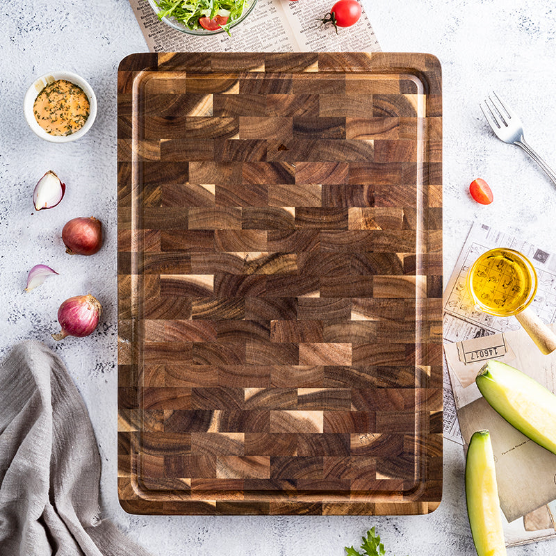 Cutting Board - Personalized Double-Sided Walnut End Grain Cutting Board - Shokunin USA