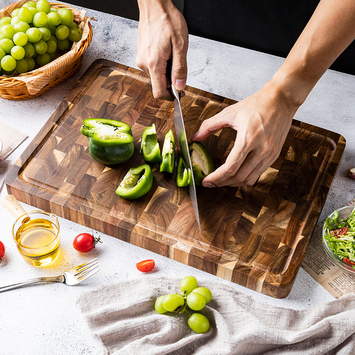 Cutting Board - Personalized Double-Sided Walnut End Grain Cutting Board - Shokunin USA