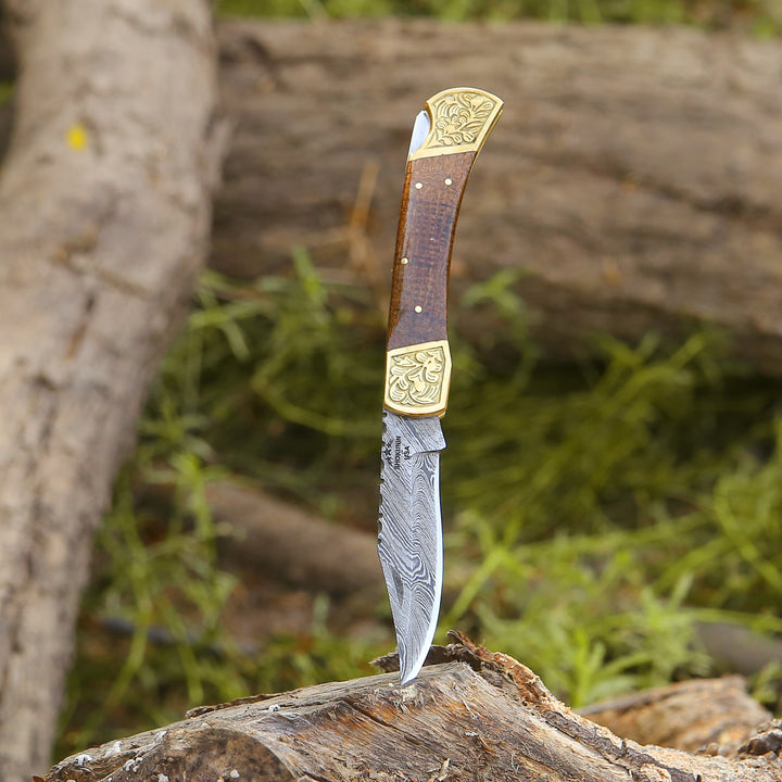 Cuchillo de caza Quicksilver con mango de palisandro exótico