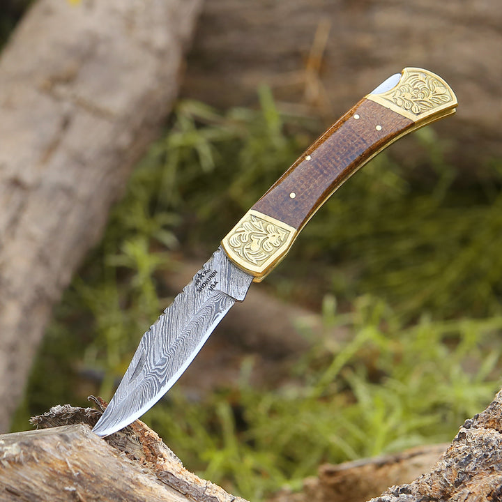 Cuchillo de caza Quicksilver con mango de palisandro exótico