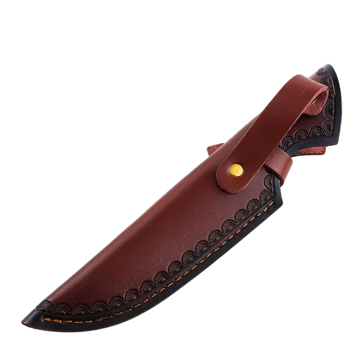 Dethroner Japanese Hunting Knife with VG-10 Damacus Blade and Ebony Wood Handle