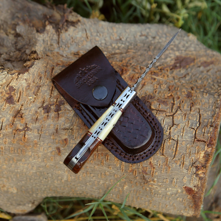 Pocket Knife - Falcon Pocket Knife with Exotic Rosewood Handle - Shokunin USA