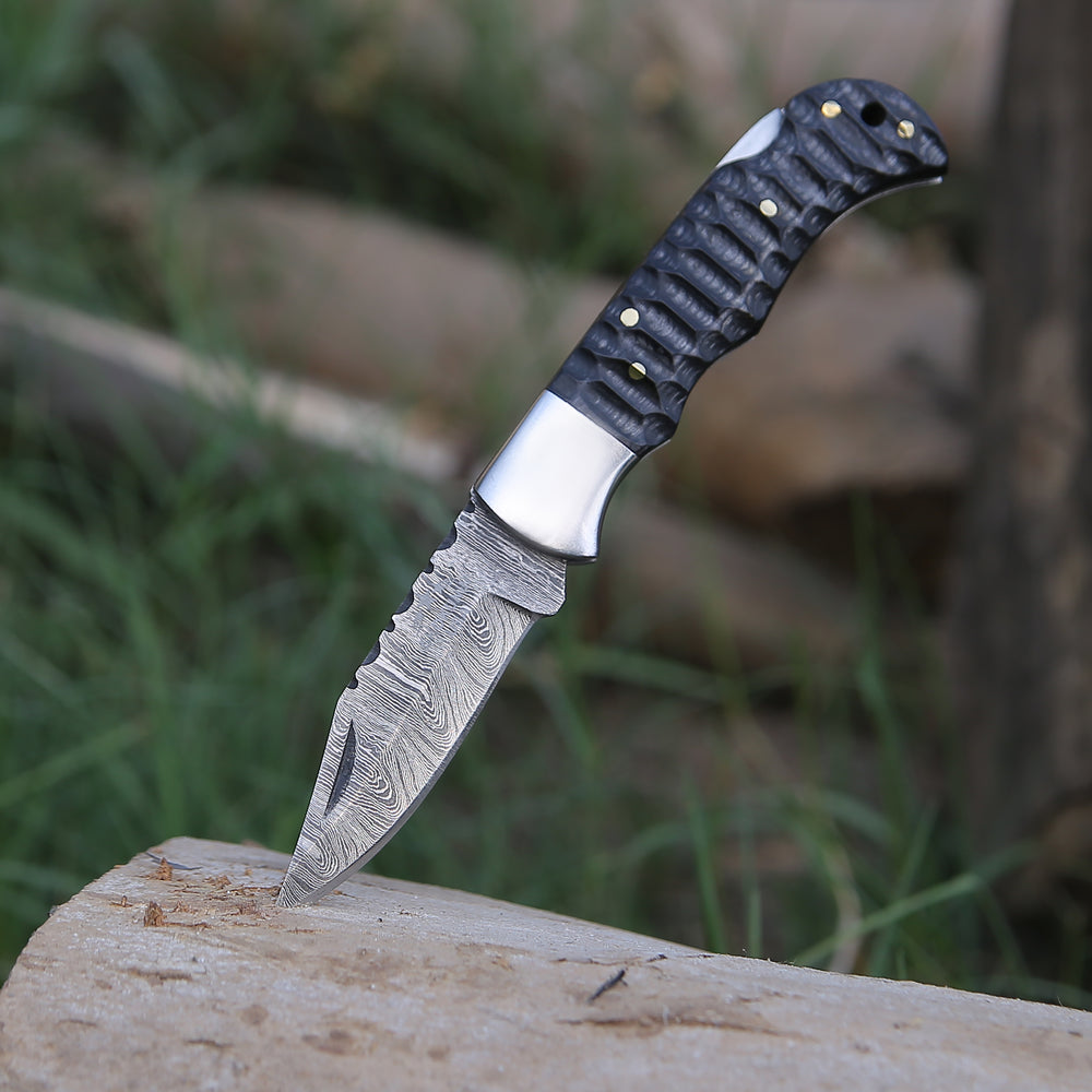 Pocket Knife - Guardian Pocket Knife with Forged Pakkawood Handle - Shokunin USA