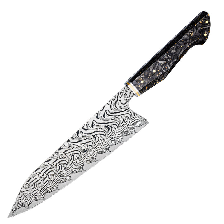 Cuchillo Chef Damasco Increda con Mango de Madera de Olivo