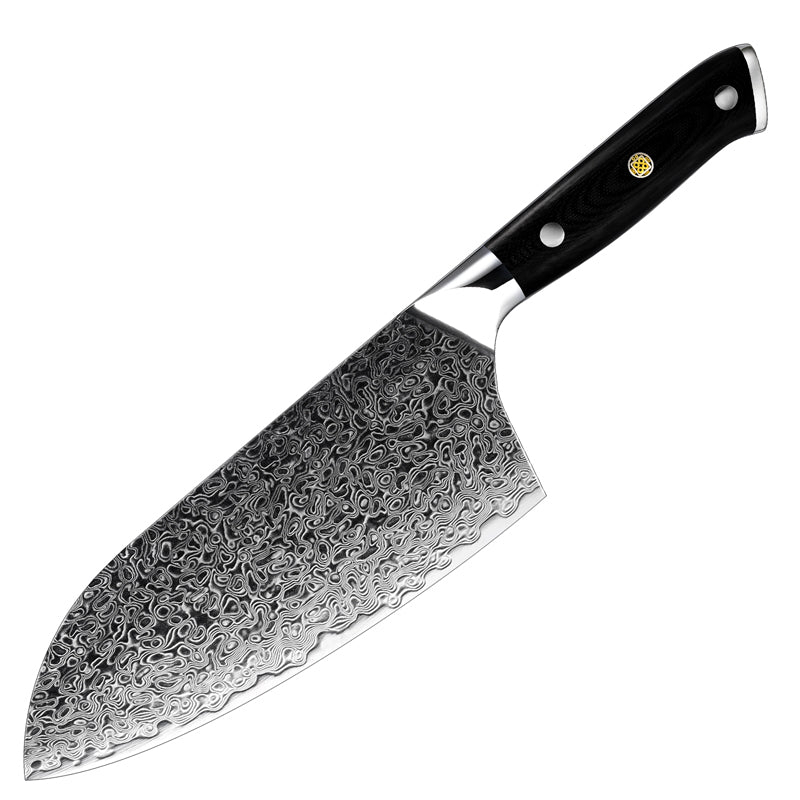 Cleaver knives - Edge VG10 Japanese Damascus Cleaver Knife with Durable G10 Micarta Handle - Shokunin USA