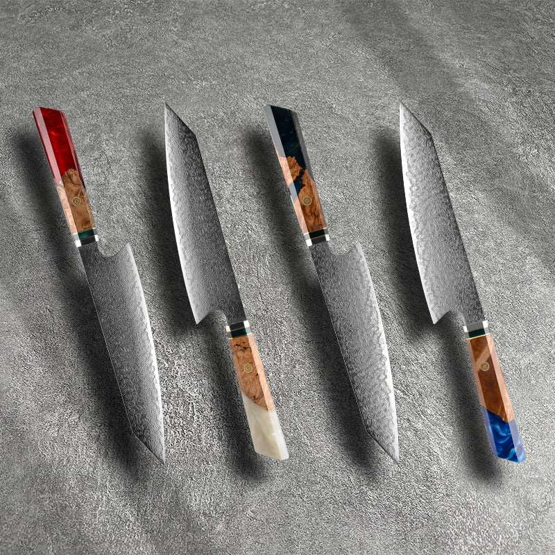Chef knife - Imperium VG10 Damascus Chef's Knife with Exotic Olive Wood Handle & Sheath - Shokunin USA