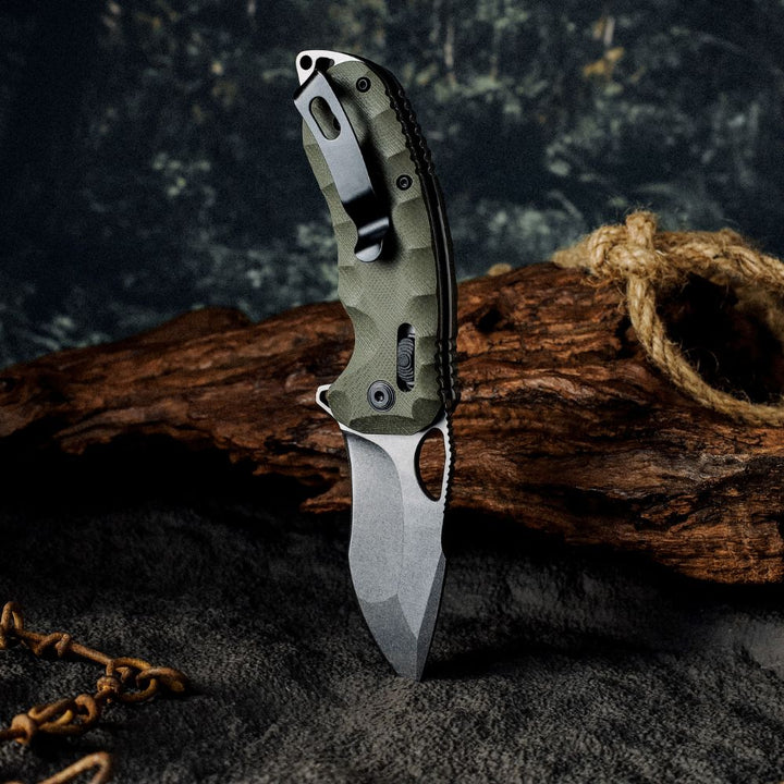 Pocket Knife - Navigator CTS XHP High Performance Stainless Tool Steel Pocket Knife with Clip & G10 Fiber Handle - Shokunin USA