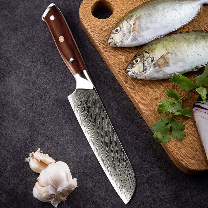 chef knife set - Splendor Knife Set 4 Piece VG10 Damascus Steel with Pakkawood Handle & Sheath - Shokunin USA