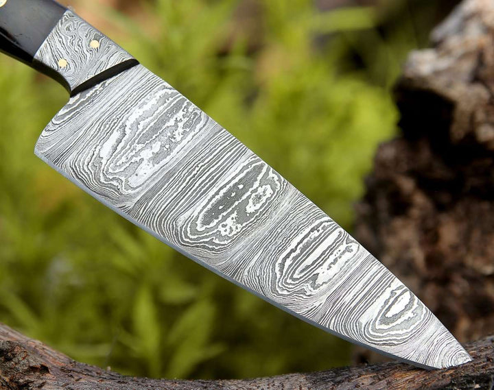 Chef knife - Gale Damascus Chef's Knife with Exotic Wenge Wood Handle - Shokunin USA