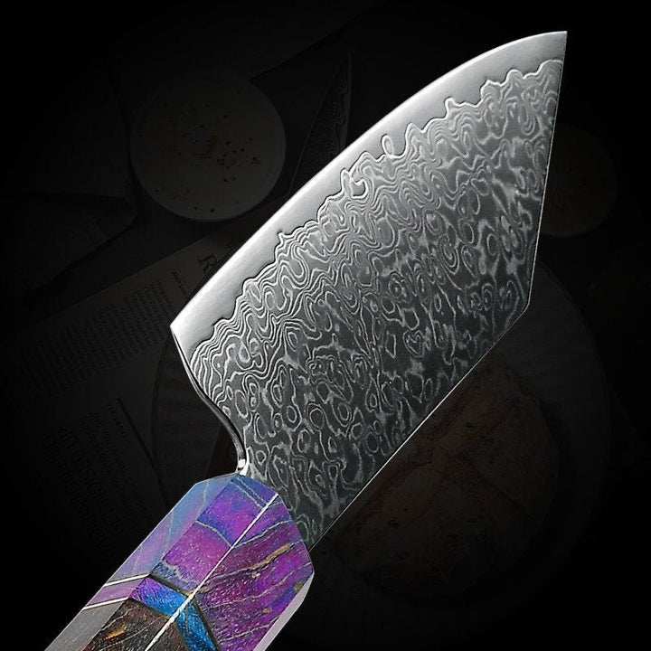 Chef knife - KODACHI VG10 Damascus Bunka Knife with Rosewood Burl Handle - Shokunin USA