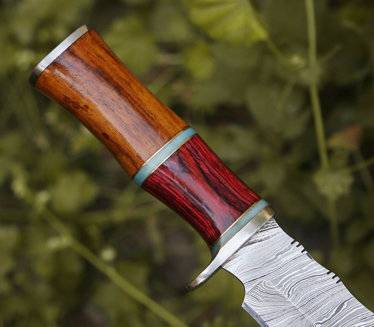 Damascus Steel Hunting Knife with hotsell Rose Wood Handle BK 707