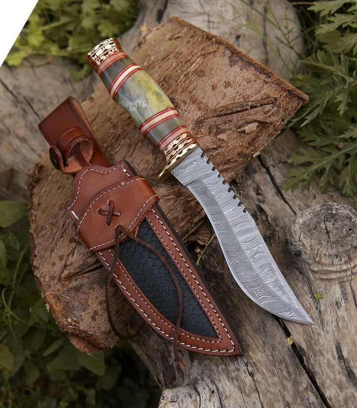 Utility Knife - Mythic Kukri Knife with Bone & Brass Handle - Shokunin USA