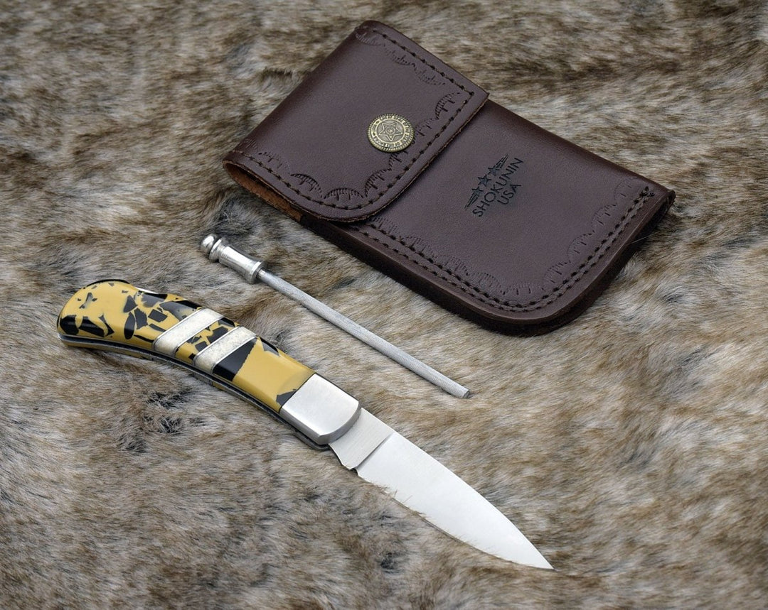 Pocket Knives - Nomad Pocket Knife with Sheath - Shokunin USA