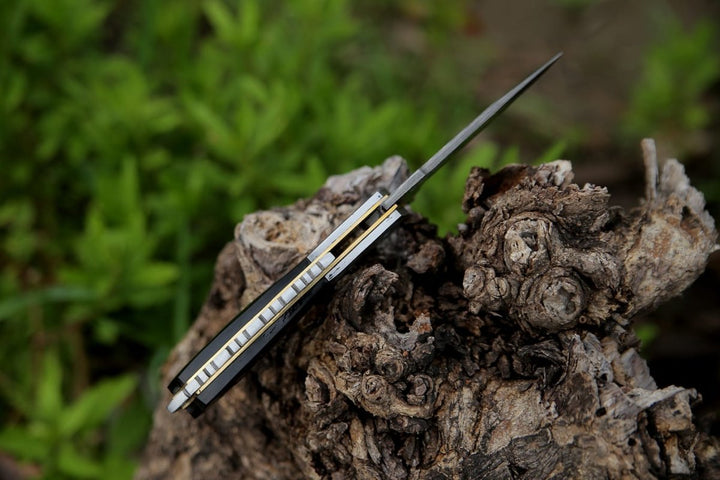 Utility Knife - Photon Pocket Knife with Bull Horn Handle - Shokunin USA